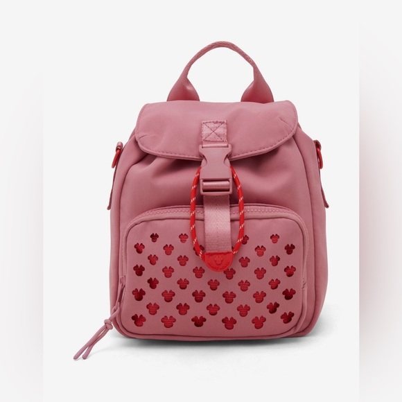 2 Disney Mickey & Minnie Silhouette Nylon Mini Backpacks